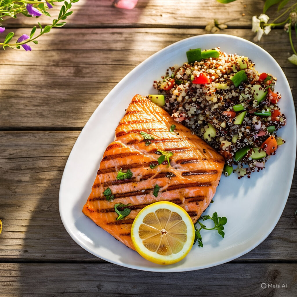 Grilled Salmon with Quinoa Salad