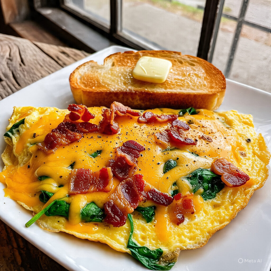 Savory Omelets with Toast